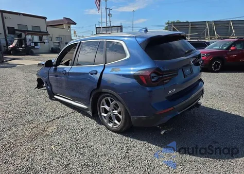 2022 BMW X3 xDrive30I из США, поврежденный, VIN WBX57DP04NN173645